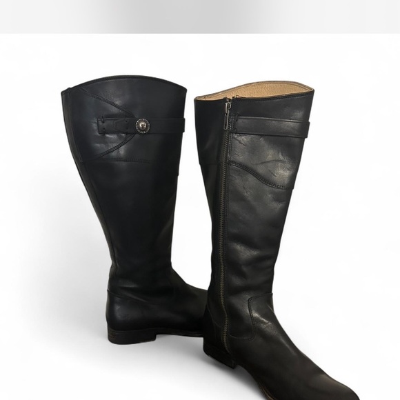 Frye Black Knee-High Leather Boots - Picture 3 of 8
